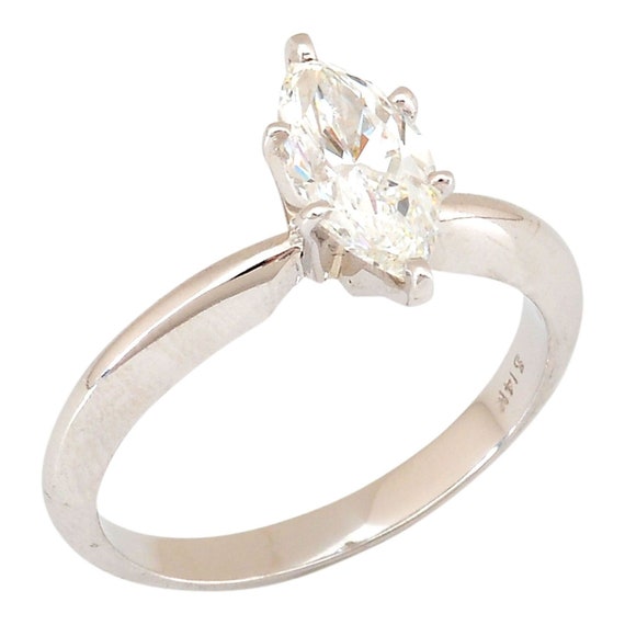 Internally Flawless 1 Carat Marquise Diamond Ring - image 3