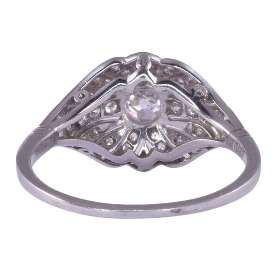 Diamond Filigree Platinum Ring - image 3