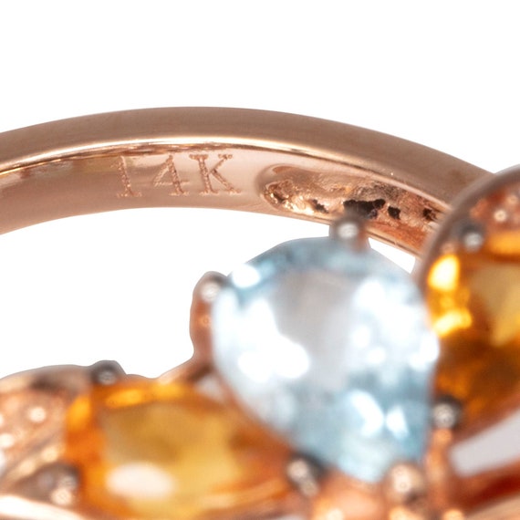 Smokey Quartz Ring with Multi Gem Surround - image 6