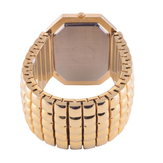 Jacques Couture Gold Plate Oversize Mens Wrist Wa… - image 4