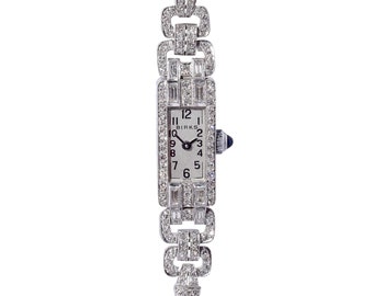 Birks & Sons Art Deco Platinum Damen Armbanduhr