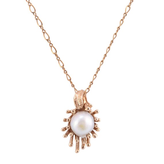 Cultured Pearl Pendant on 19" Chain - image 1