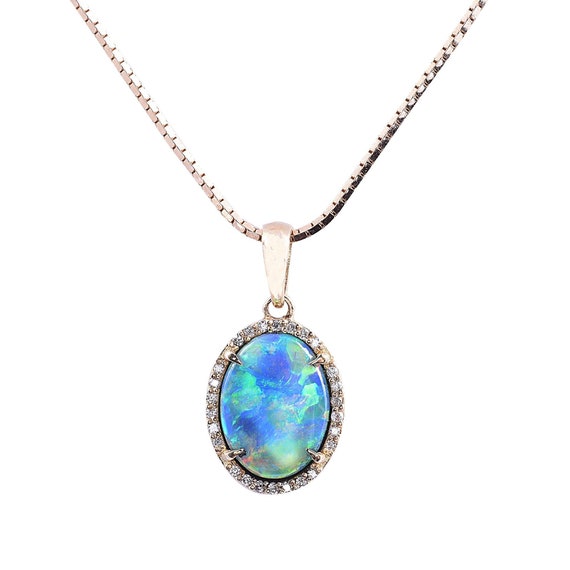 Toscow australian opal pendant/necklace - Gem