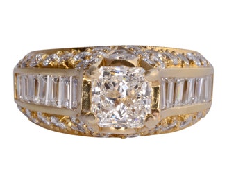 0.90 Carat Radiant Cut Diamond Engagement Ring - Size 5.75