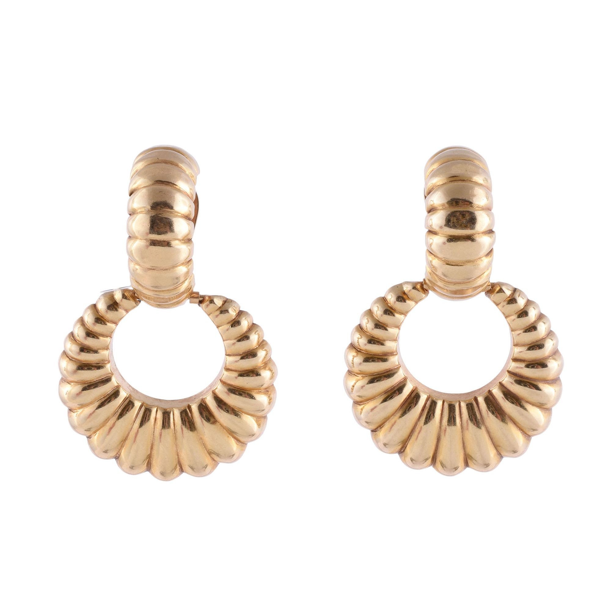 Rose gold deals door knocker earrings