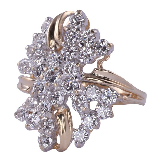 2.75 CTW Diamond Cluster Ring - image 2
