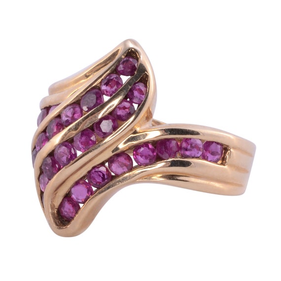 Ruby Free Form Design Ring - Size 4 - image 2