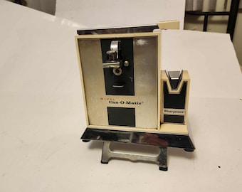 Vintage Rival Mfg Can-O-Matic Electric Can Opener Knife Sharpener Model 765
