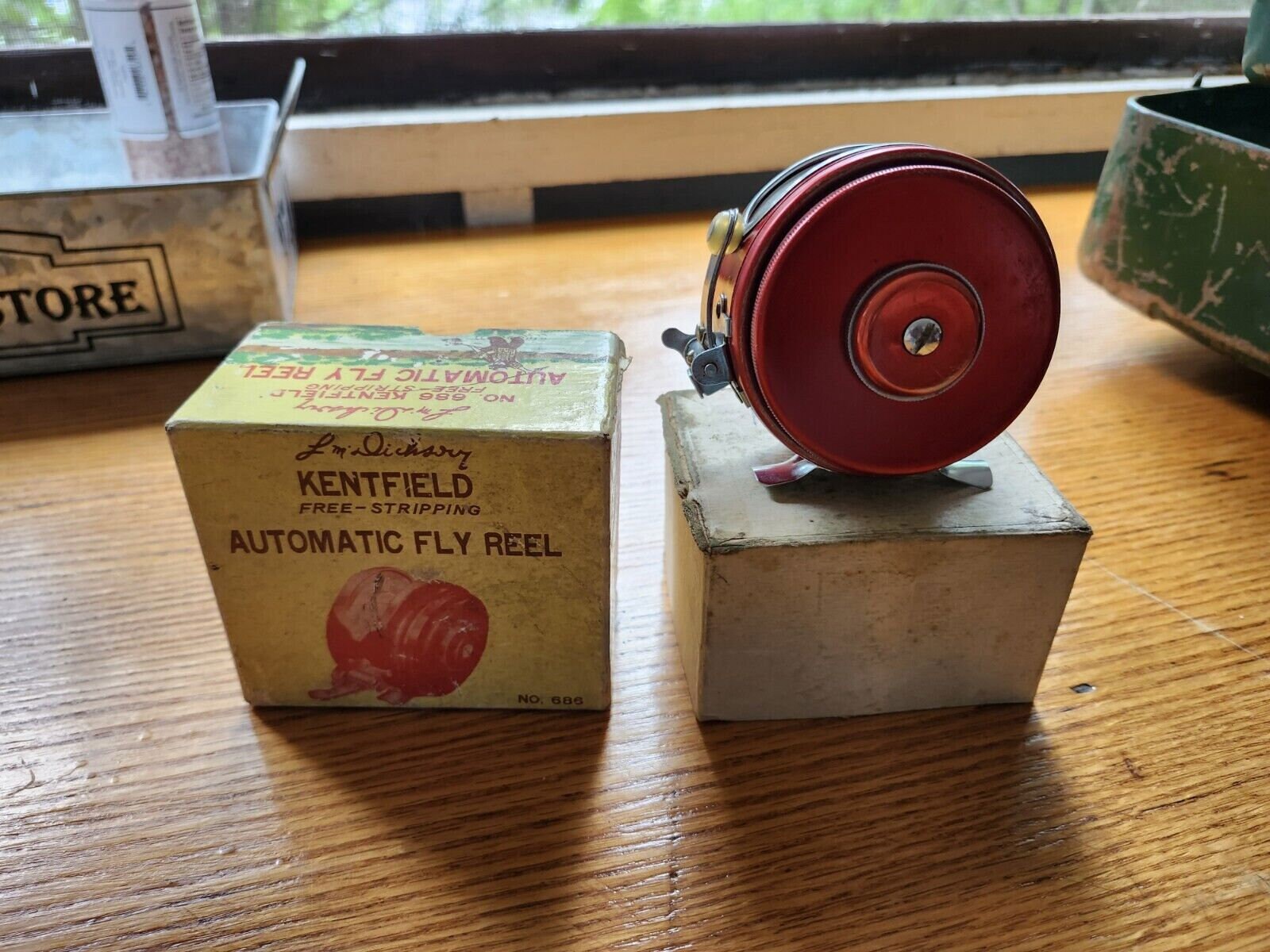 VINTAGE PERRINE AUTOMATIC Fly Reel No 80 Fishing Line Made In USA
