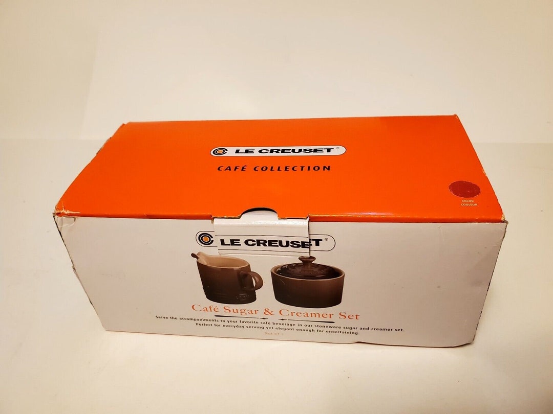 Le Creuset Sugar Pot and Creamer Milk Jug Set Red New Open Box Etsy