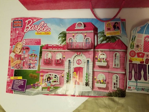 Trend Geavanceerd Versnipperd Mega Bloks Barbie Build 'N Style Mansion 80229 Incomplete - Etsy