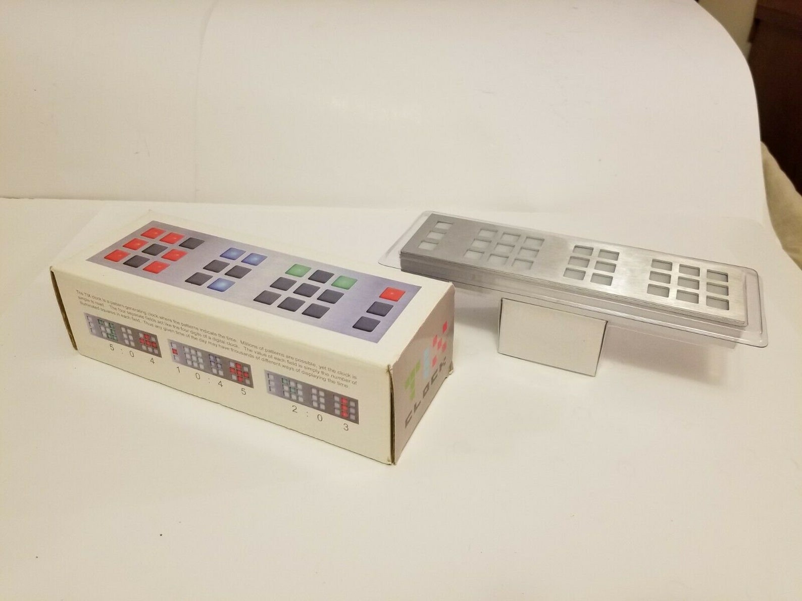 Tix Clock By Cube Root LED Silver Front Plate w Adapter and Etsy