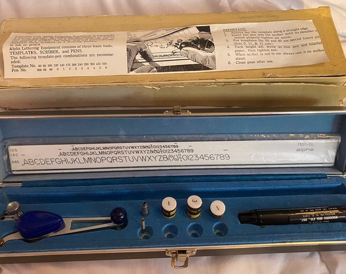 Vintage Alpha College Set Lettering Kit 1101-cl No 2000B as Is - Etsy