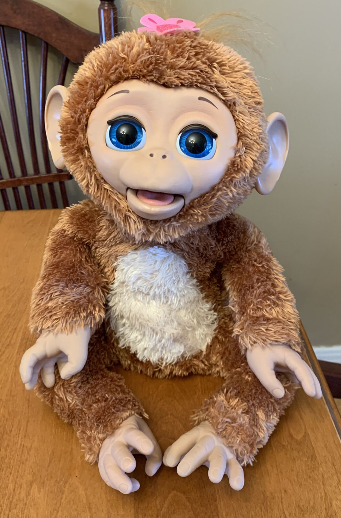 Furreal Friends Large Cuddles My Giggly Monkey Interactive Etsy