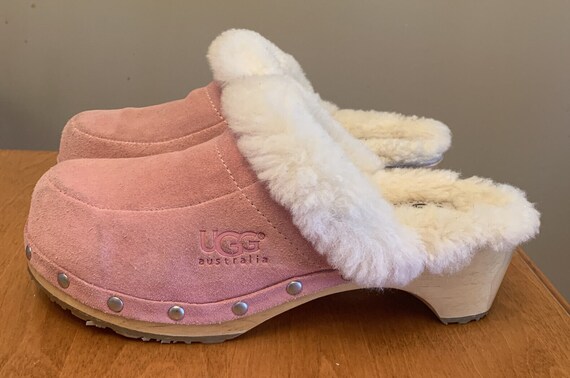 Ugg Australia Kalie5426 Wooden Clog Wmns Size 5 Pink Suede - Etsy