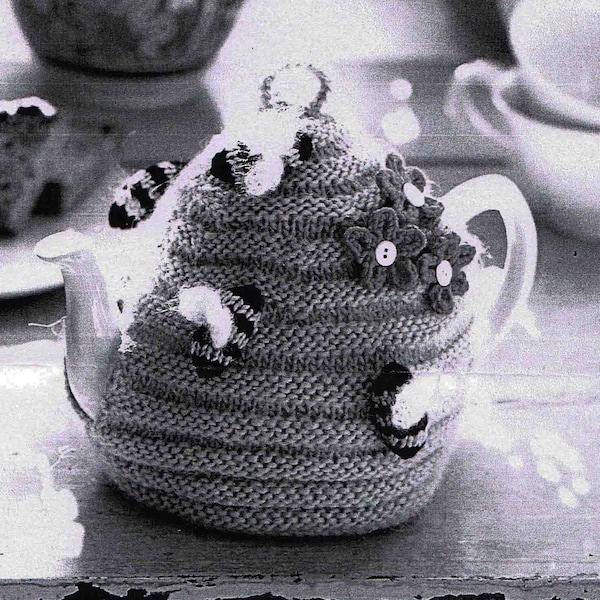 Tea Cosy Bijenkorf Gezellig Vintage breipatroon - PDF