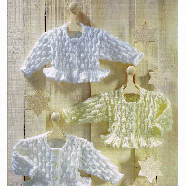 Baby and Small Child Jacket - Sirdar Snuggly Double Knitting 3950 - Vintage Knitting Pattern - PDF