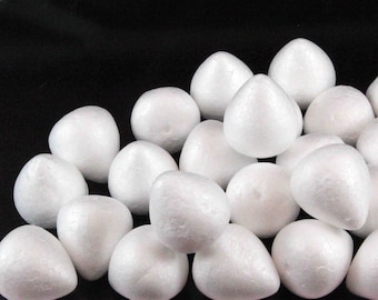 10 Solid Polystyrene Styrofoam 2XL Large Rose Flower Bud Cone 40 x 28 mm (1 9/16 x 1 1/8 inch)