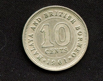 Malaya or British Borneo enamelled coin cufflinks one cent 20mm x 20mm 1939 1943 1945 1956 1958 British
