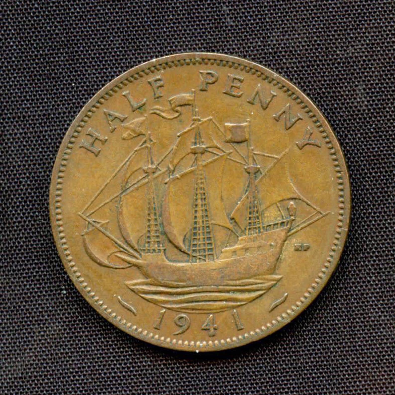 1941 Half Penny Coin King VI Great Britain UK Vintage Etsy