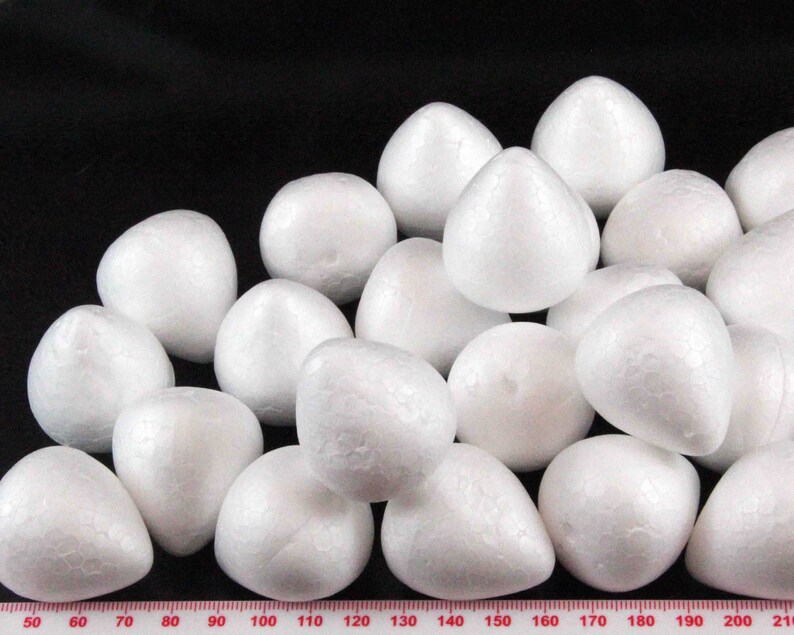 10 Solid Polystyrene Styrofoam Large Rose Flower Bud Cone 34 X Etsy