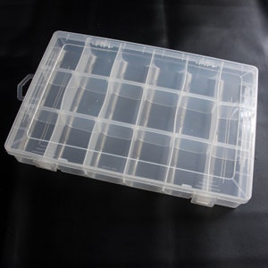 One Piece 12 Grids Clear Storage Container Jewelry Case With Fixed Dividers  for Beads Art DIY Crafts Jewelry Fishing Tackles 