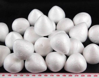 10 Solid Polystyrene Styrofoam 4XL Large Rose Flower Bud Cone 47 x 38 mm (1 11/16 x 1 1/2 inch)