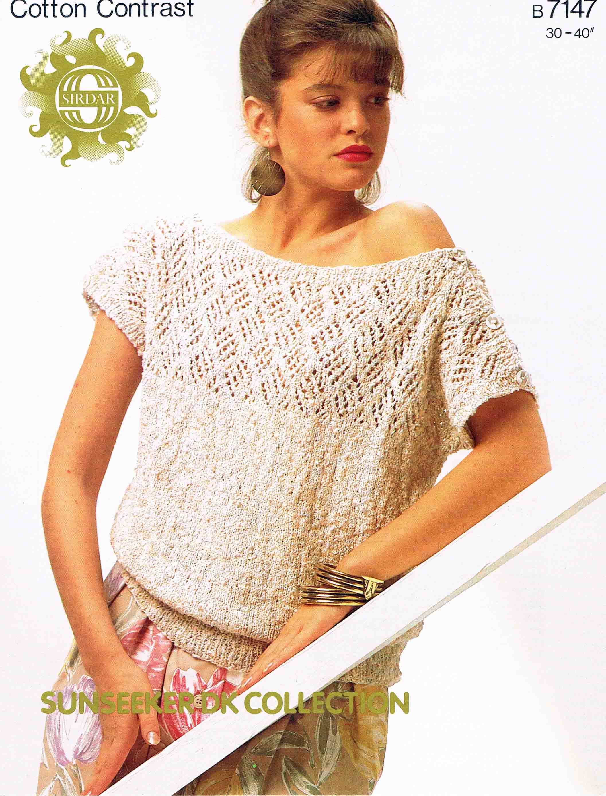 Sirdar DK Knitting Pattern Ladies Sweater Jumper Size 30//40/"