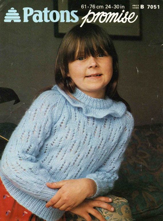 Double Knitting Aran Pattern Jumper Cardigan Wool Baby Items 61-76 cm 24-30 in.