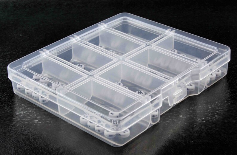Small Clear Plastic 8 Compartment Storage Box with Lid for Etsy