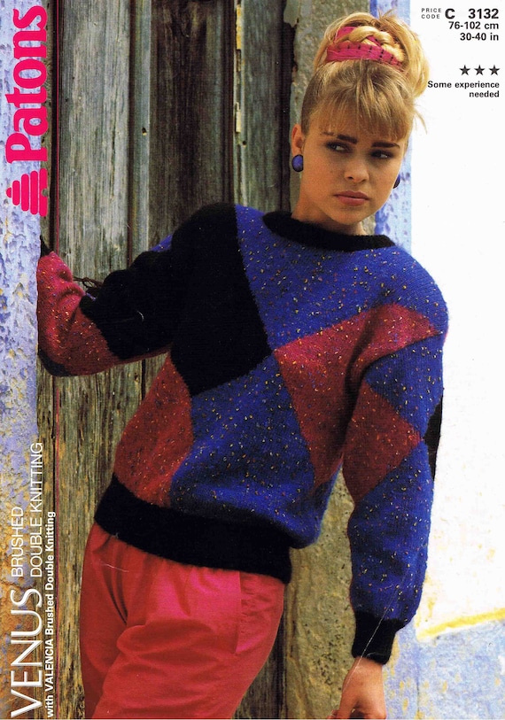 レディース ラウンド クルーネック カラーブロック セーター プル