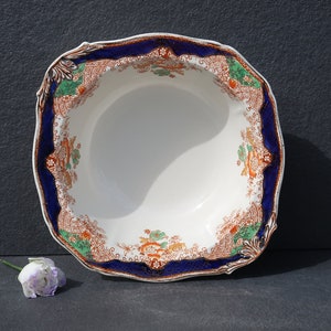 Alfred Meakin TROSSACHS Floral Bowl ~ Large Bowl~ Transferware ~ Gold Gilt Trim -