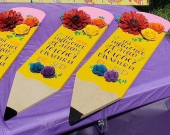 Pencil Door Hanger - Teacher Gift - Pencil Teacher Gift - Educator Gift - Classroom Decor