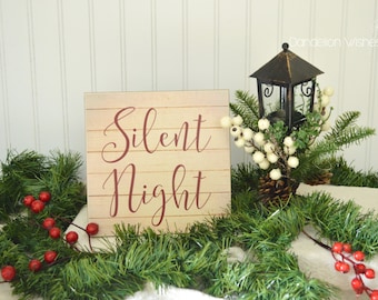 silent night pallet look 8x8 christmas wooden sign rustic christmas decor farmhouse decor country decor christmas decoration - Etsy Christmas Decorations silent night pallet look 8x8 christmas wooden sign rustic christmas decor farmhouse decor country decor christmas decoration - Etsy Christmas Decorations
