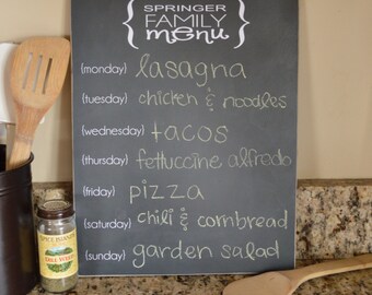 chalkboard menu etsy