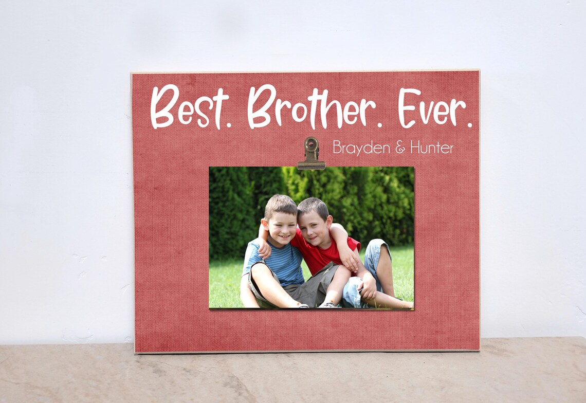 Brothers Photo Frame Personalized Valentine Gift for Brother Etsy