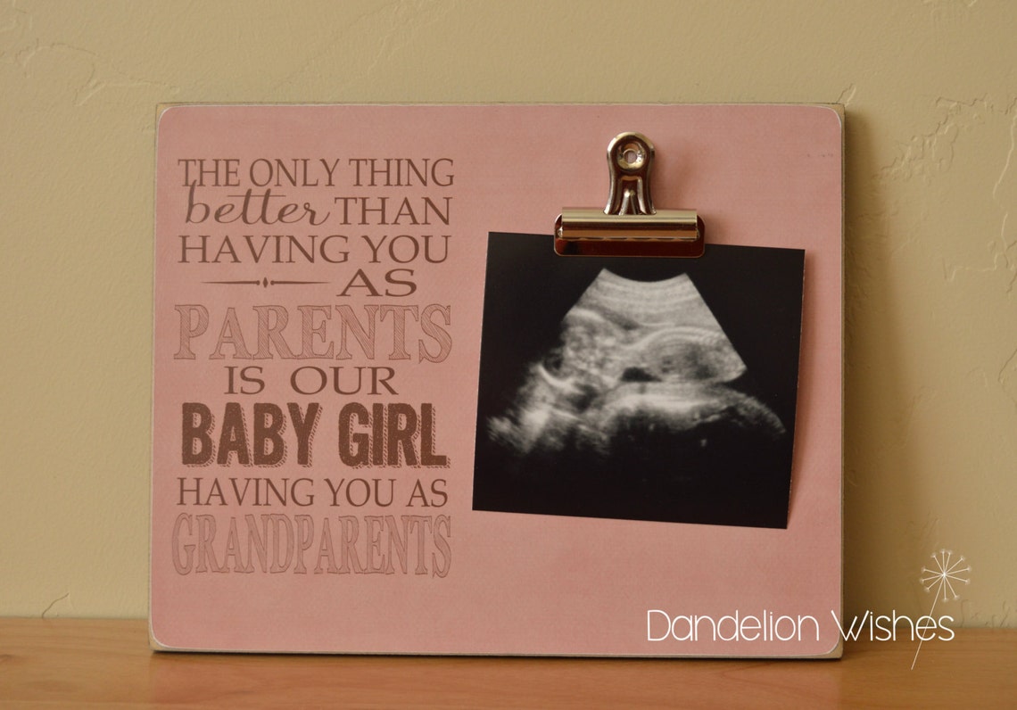 Baby Boy Gender Reveal to Grandparents Picture Frame Etsy
