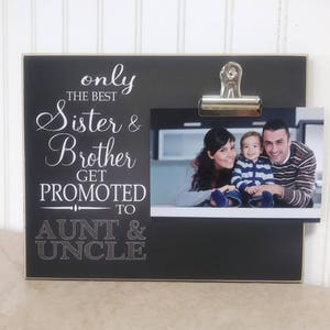 Gift For Aunt Only The Best Friends Get Promoted to Aunt Gifts for Best Friends photo frame with photo display clip; Pregnancy Reveal