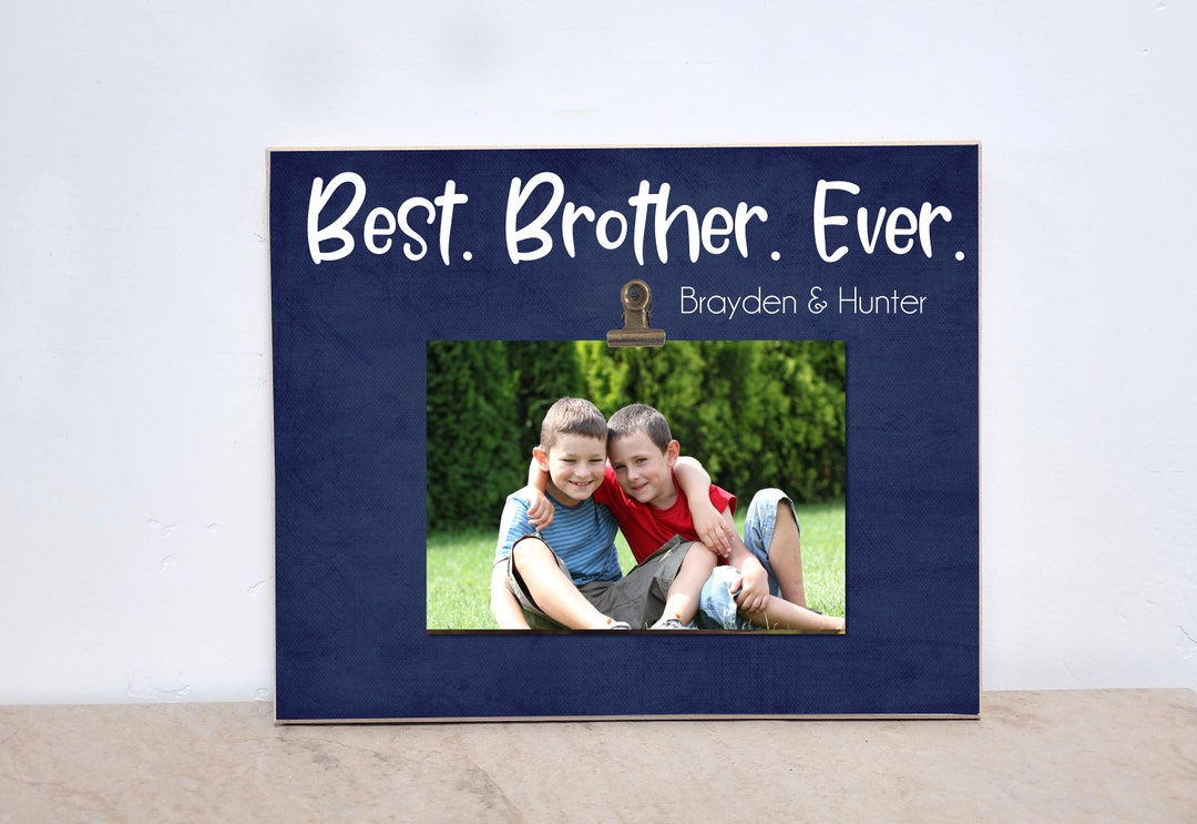 Brothers Photo Frame Personalized Valentine Gift for Brother Etsy