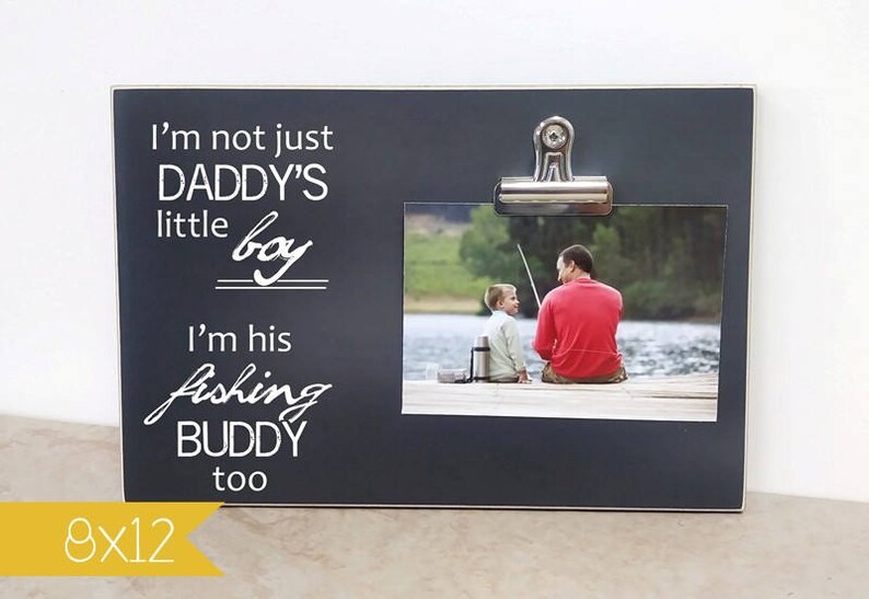 Fisherman Frame Gift For Dad Daddy S Little Boy 50