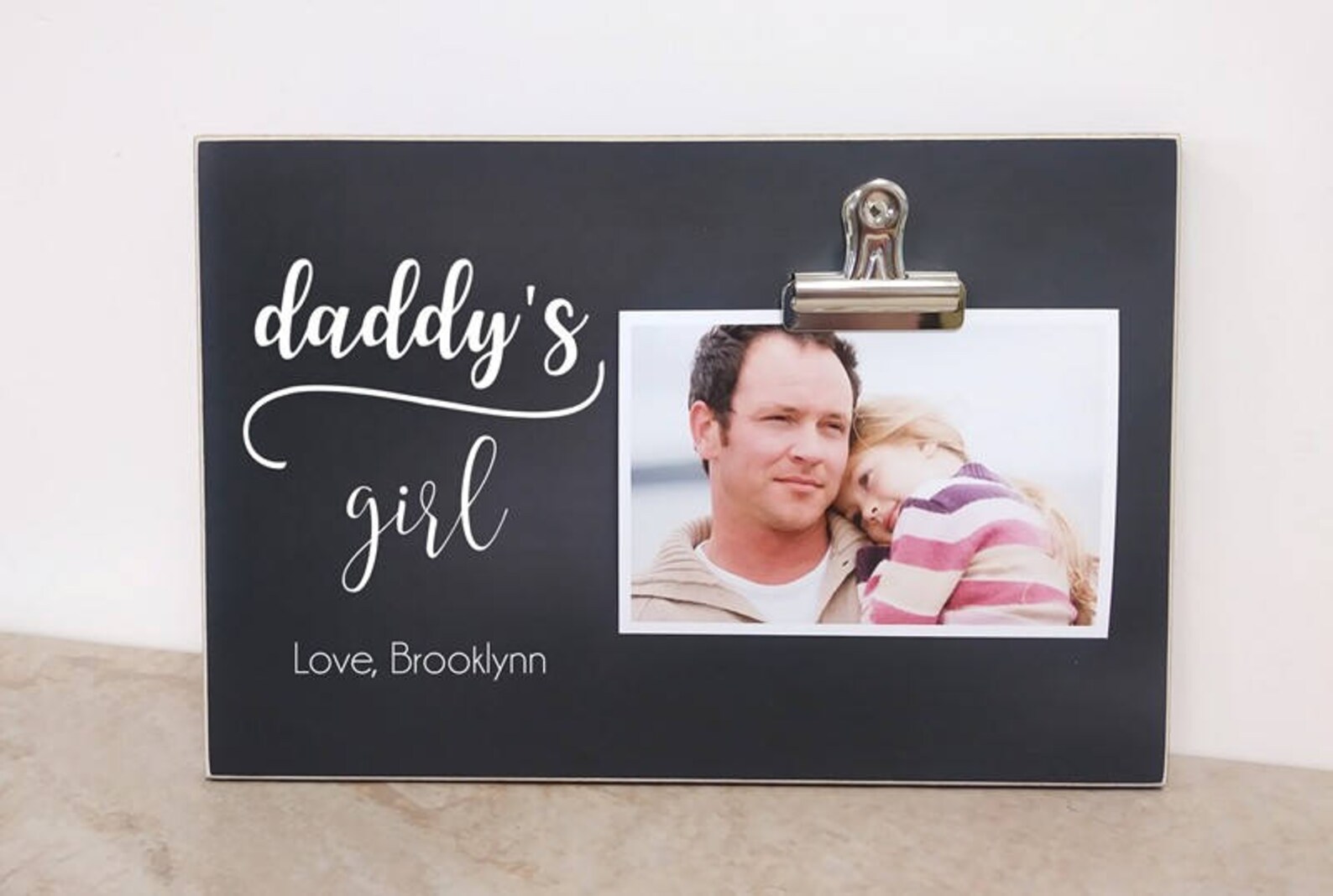 Father Daughter Picture Frame Dad Photo Frame Daddy's Etsy