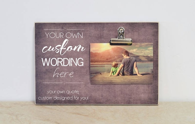 Custom Design Photo Frame Gift for Dad Custom Birthday Gift Etsy