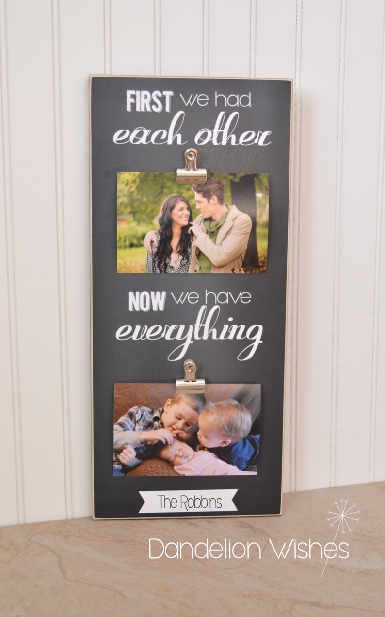 Personalized Family Photo Frame First We Had Each Other Now Image 0