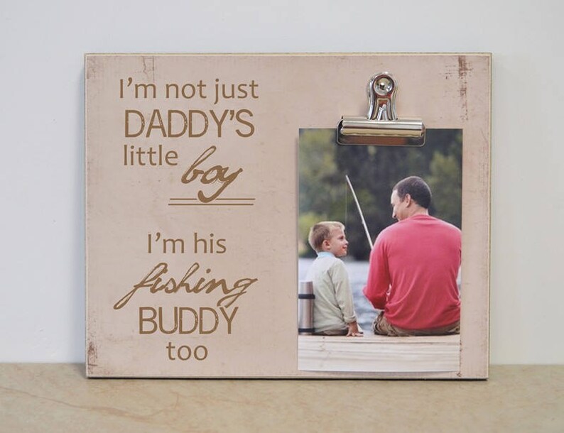 Fisherman Frame Gift For Dad Daddy S Little Boy Image 0