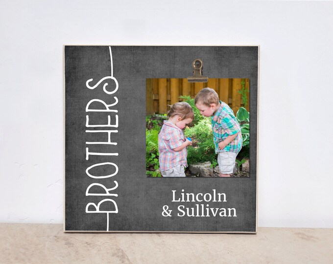 Brothers Photo Frame Personalized Frame Custom Picture Etsy
