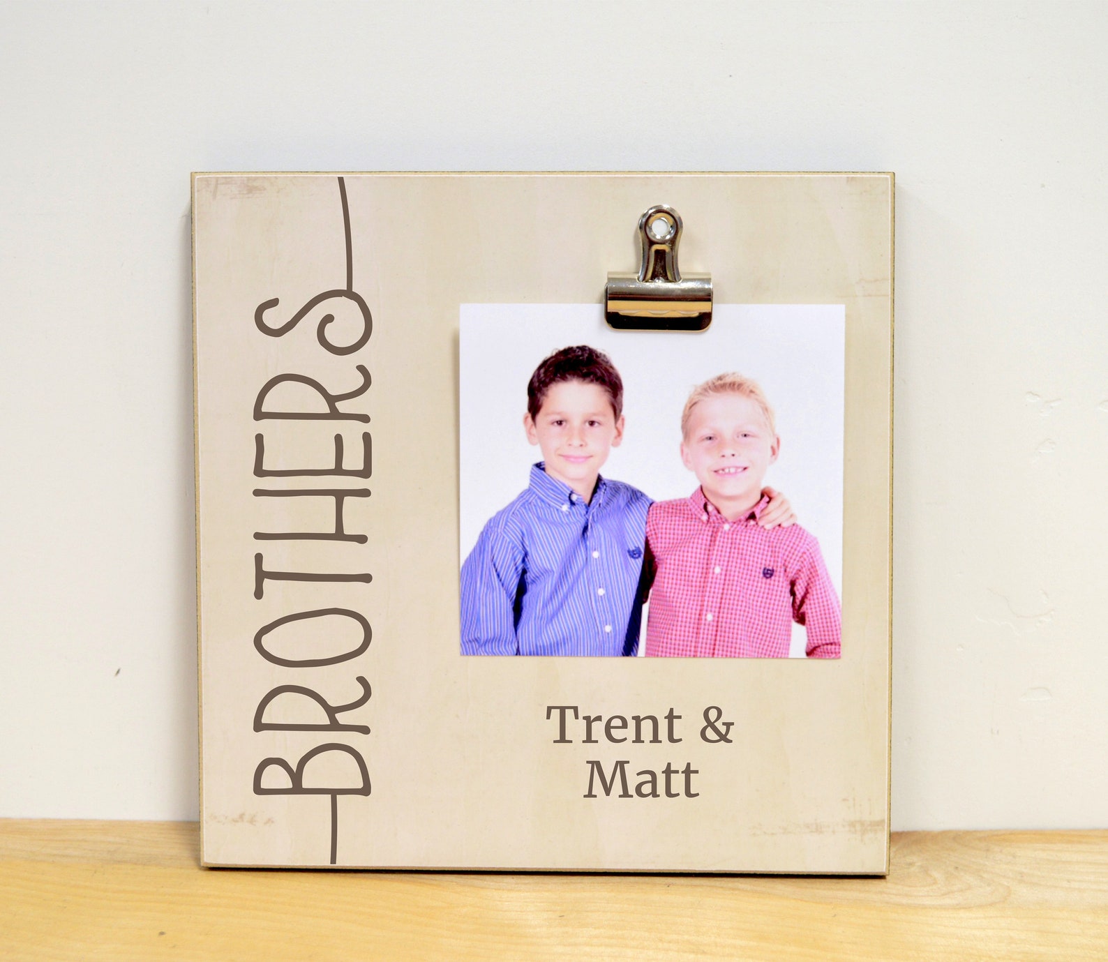 Brothers Photo Frame Personalized Frame Custom Picture Etsy