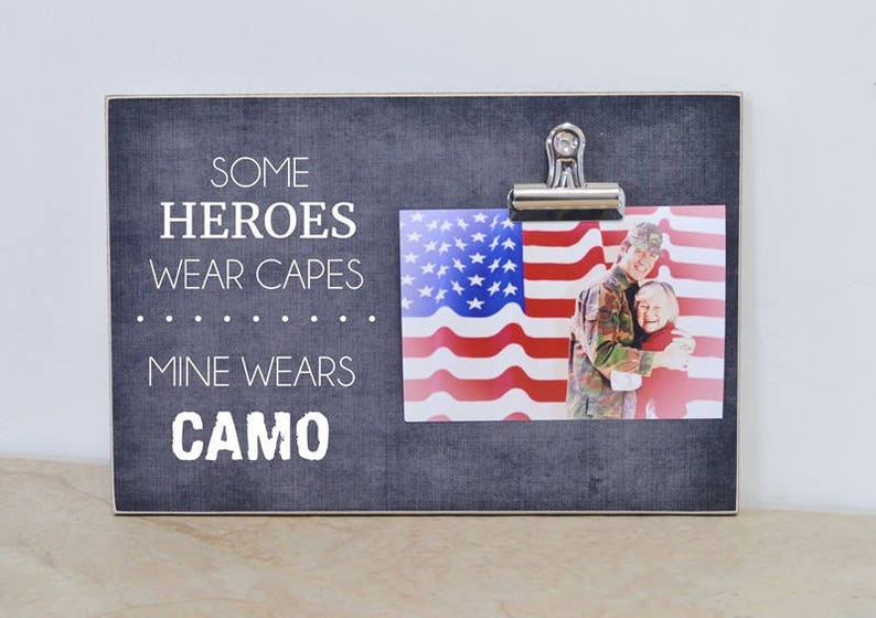 Army Mom Gift Solr Photo Frame My Hero Wears Camo 50