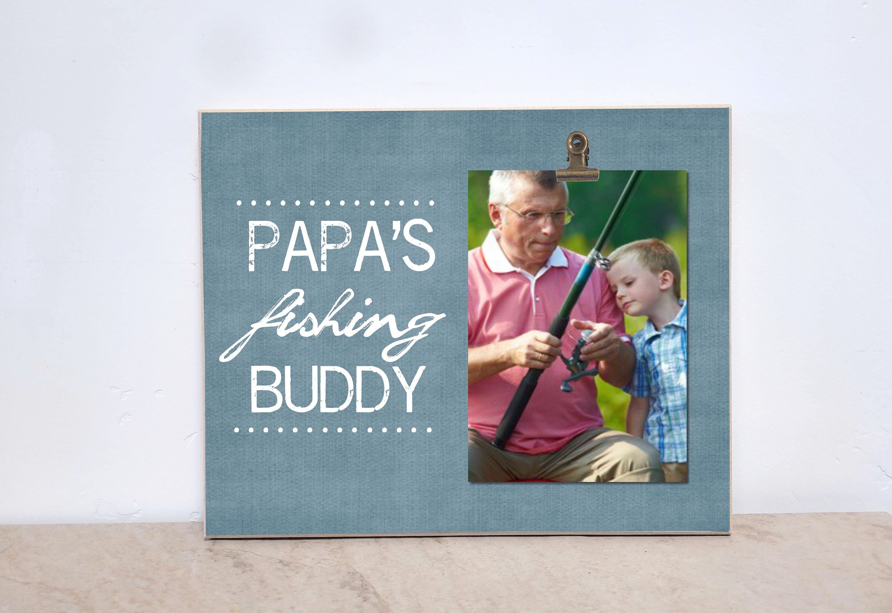 Papa's Fishing Buddy Christmas Present Idea, Gift for Grandpa
