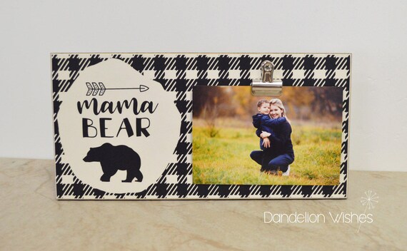 Mama Bear Wood Picture Frame Mother's 