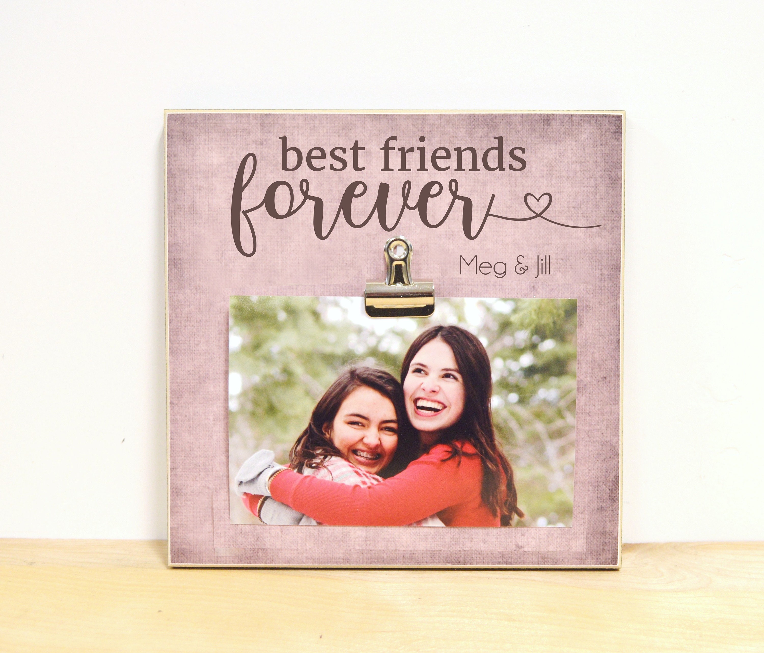 Best Friends Forever Personalized Photo Frame Custom Picture Etsy